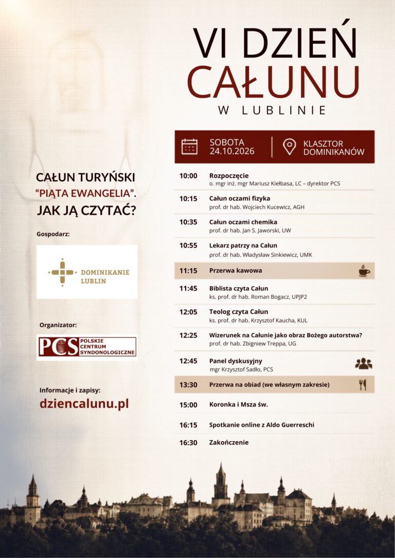 Całun Turyński – „Piąta Ewangelia”. Jak ją czytać? VI Dzień Całunu